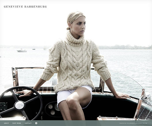 Screenshot of the Genevieve Bahrenburg site